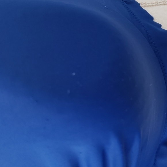 VICTORIA'S Secret Royal Blue Scalloped Edge Bikini Underwire Top Only 36D EUC - Picture 4 of 8